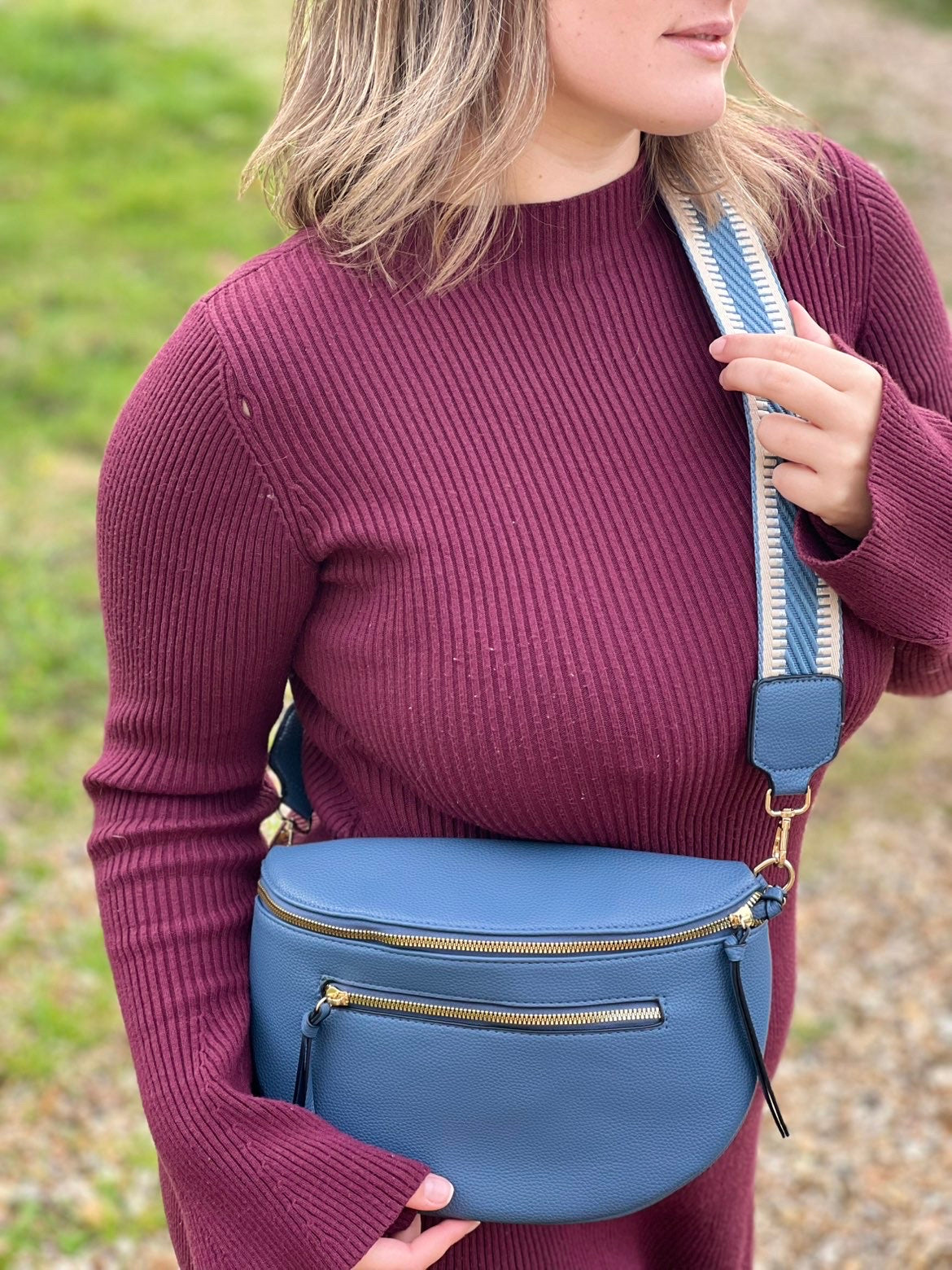 Sac banane cuir