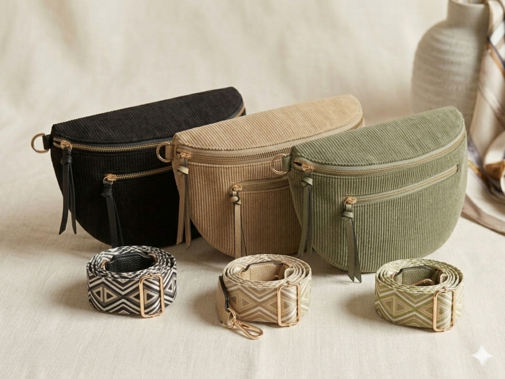 Sac banane velours