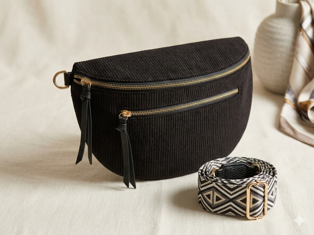 Gürteltasche aus Samt