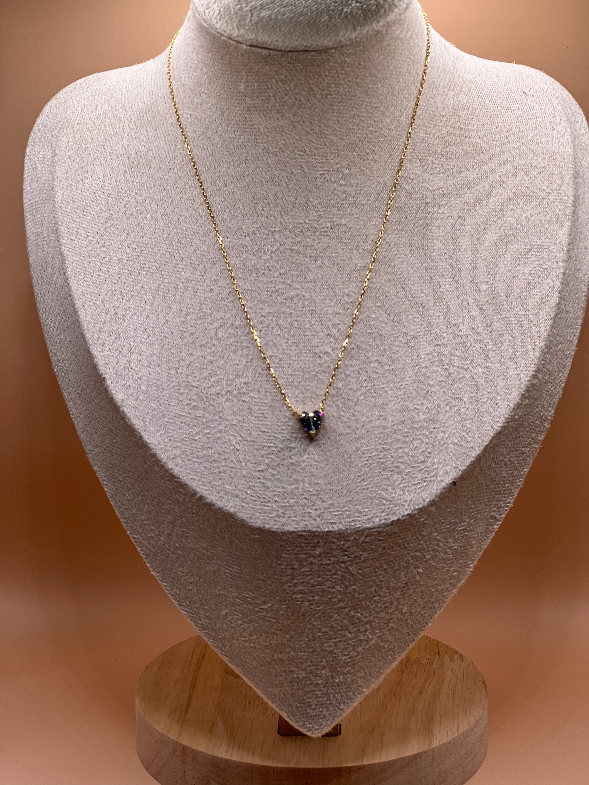 Collier cristal coeur