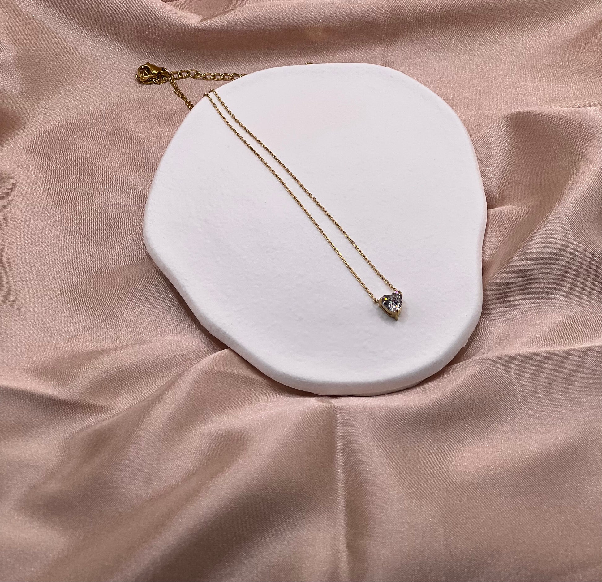 Collier cristal coeur