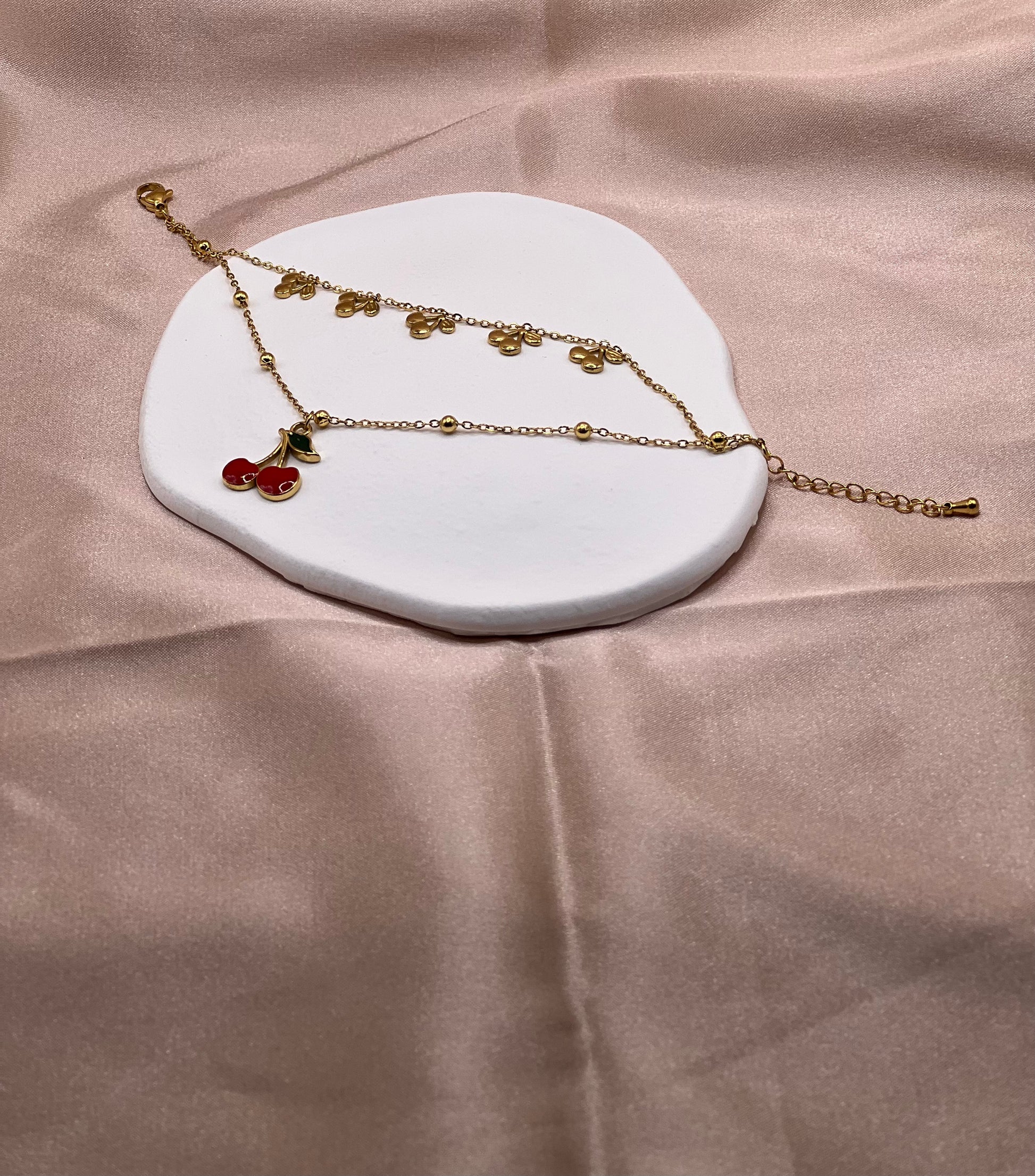 Bracelet double cerise