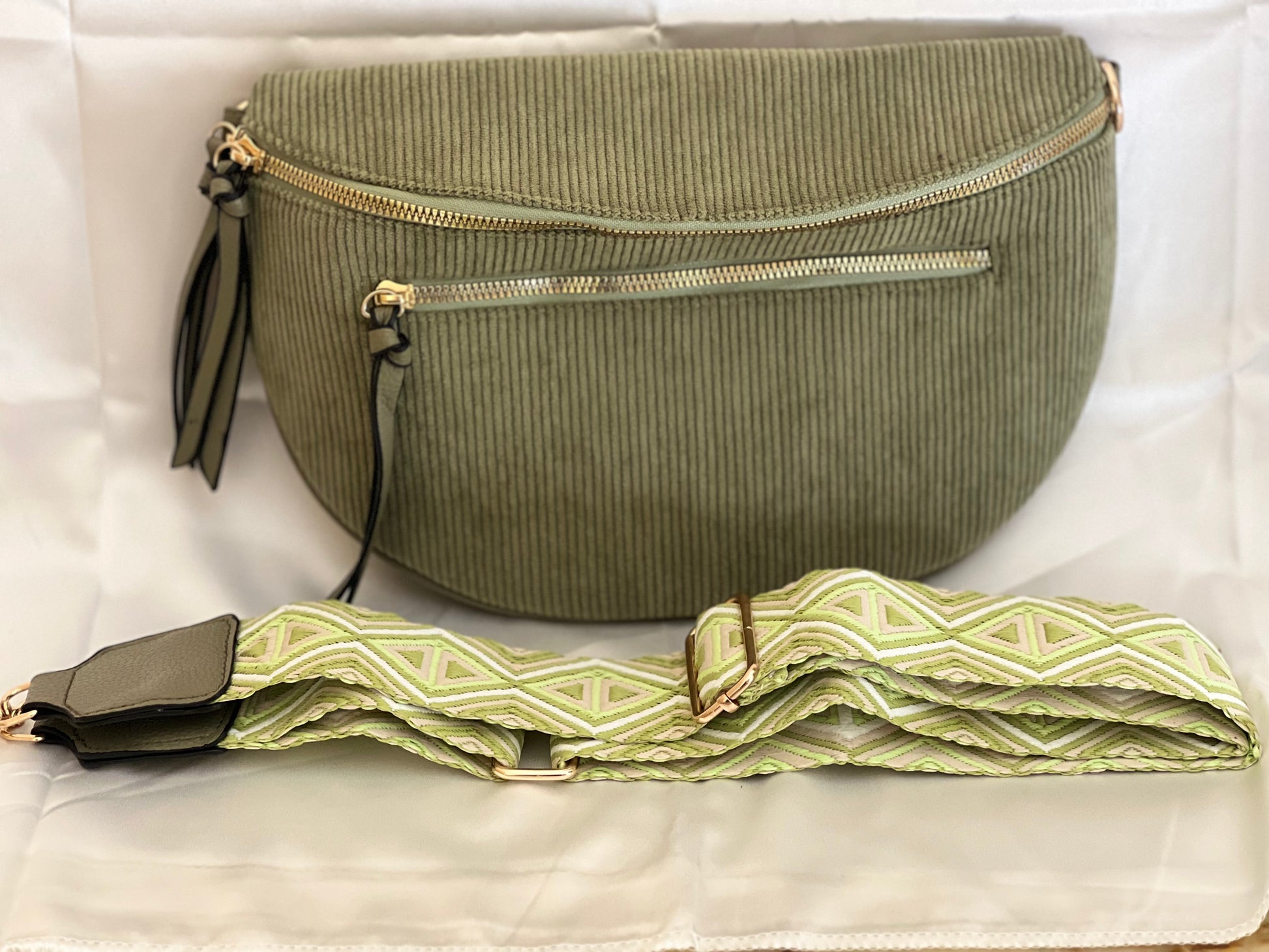 Sac banane velours