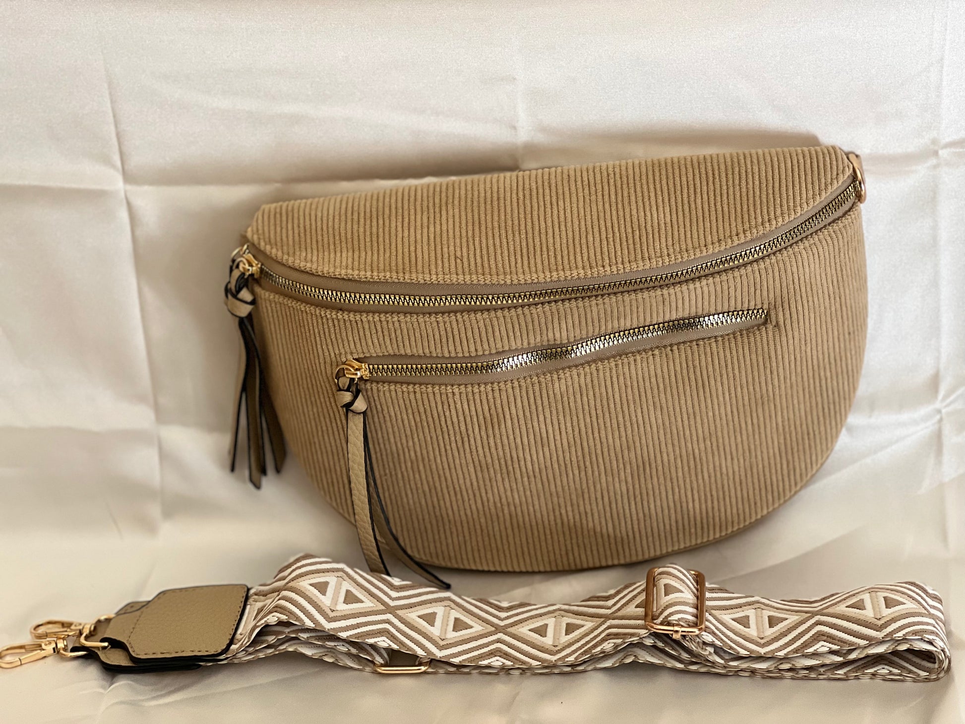 Sac banane velours